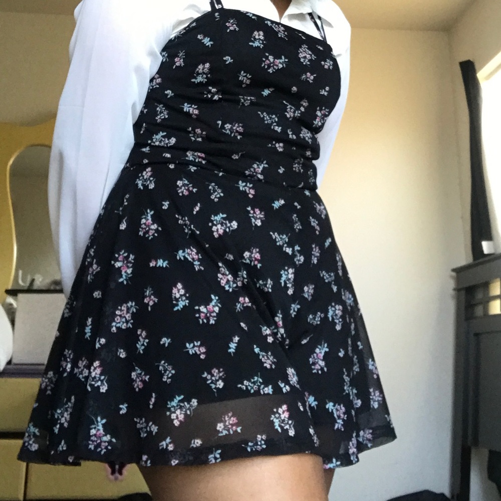 Black Floral Romper